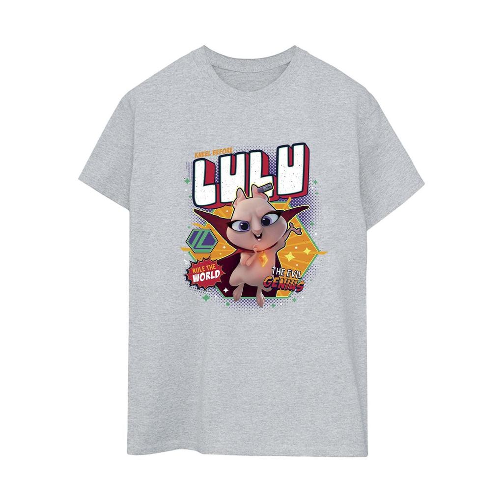 DC Comics Damen DC League Of Super-Pets Lulu Böses Genie Baumwolle Boyfriend T-Shirt