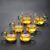 Heat-Resistant Glass Tea Cup with Draining Rack Set