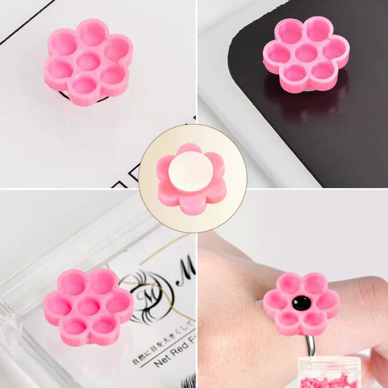 120 Pcs/box Self Adhesive Eyelash Extension Glue Cups Delay Cup Grafting Eyelash Makeup Tool Tattoo Adhesive Pigment Cups