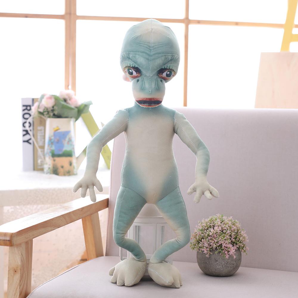 60-100 cm Peluche Alieno Cartone Animato Creativa Statuina Alieno dalla Testa Grande Regalo di Compleanno per Ragazzo Divertente Decorazione per la Casa Cuscino Peluche Alieno