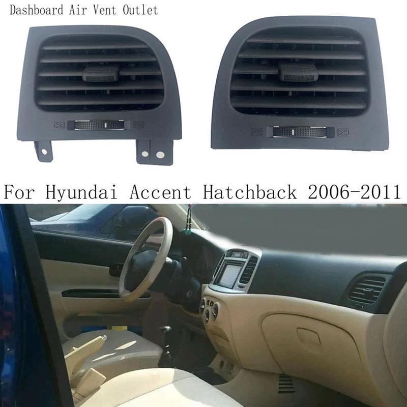 2Pcs Front Central Dashboard Air Vent Outlet Grill Panel for Hyundai Accent Hatchback 2006-2011 974101E000-A87Q
