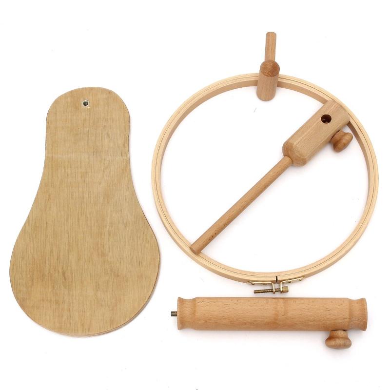 1Pc Embroidery Stand Hoop Wood Embroidery and Cross Stitch Hoop Set Embroidery Hoop Ring Frame Adjustable Sewing Tools