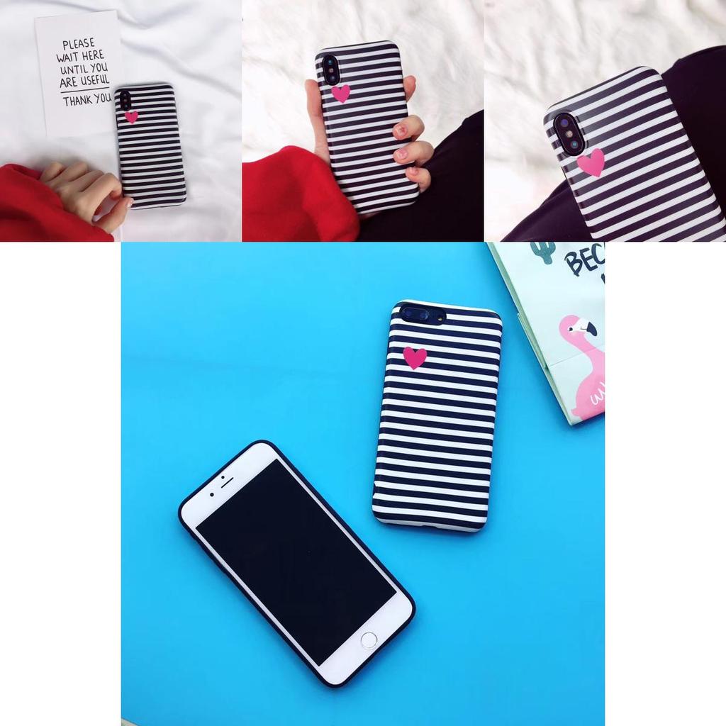 Ultra Blackwhite Slim Stripe Silicone Tpu Phone Case Cover For Iphone X 8 Plus