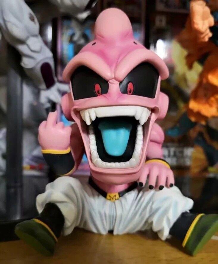 Design Intemporel Dragon Ball Z Super Saiyan Kid Buu Doigt d'Honneur Vertical Figurine en PVC