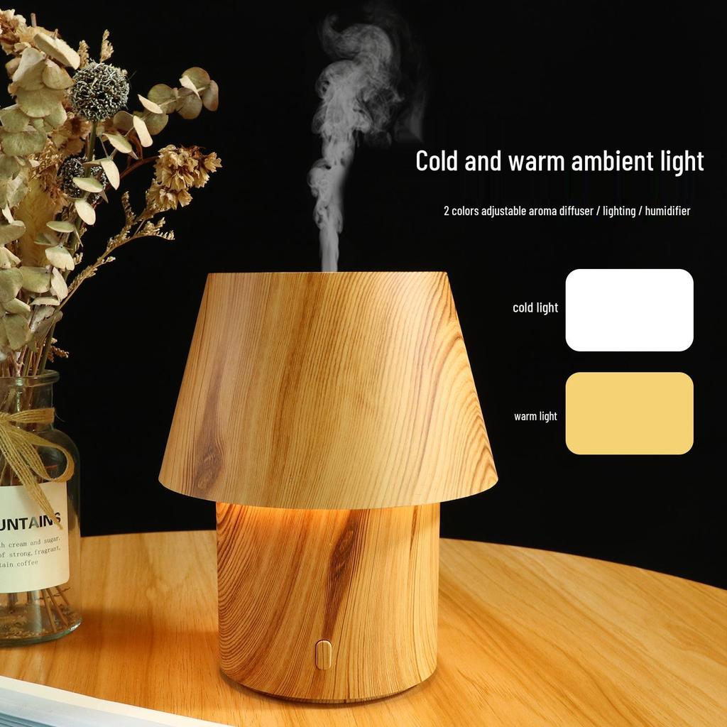 2026 Portable Mini Mushroom Lamp Humidifier: Aromatherapy Essential Oil Diffuser for Bedroom Desktop
