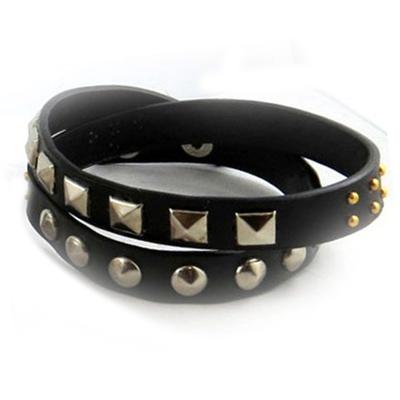 [R6905] - Black 'Authentik' Leather Strap - 3 Turns