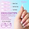 1Set Easy Apply Artificial Nail No Tools Needed Quick Installation Solid Color Highly Shine For Busy Professionals