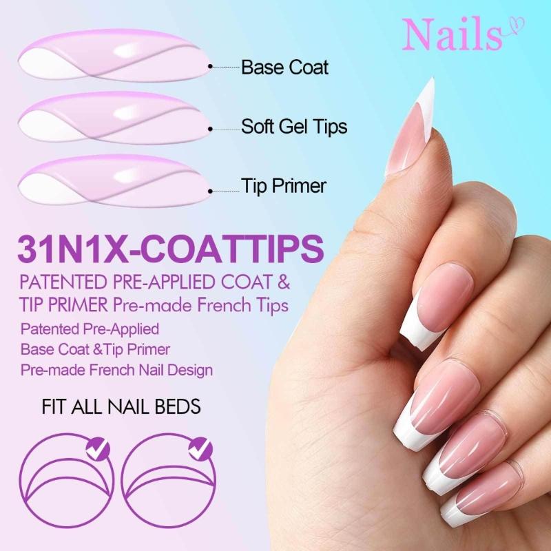 1Set Easy Apply Artificial Nail No Tools Needed Quick Installation Solid Color Highly Shine For Busy Professionals