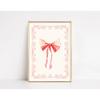 Modern Minimalist Coquette Bow Wall Art Poster Trendy Fashion Aesthetic Girl Poster Dorm Room Bedroom Living Room Home Decor