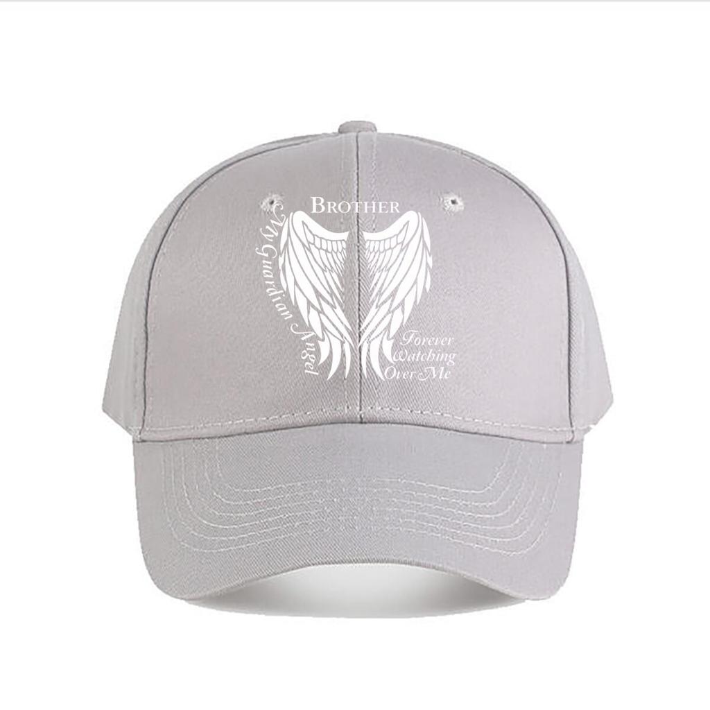 Brother Guardian Angel Wings Vinyl Sticker Baseball Cap Fashion Unisex Sunhat Womens Outdoor Sports