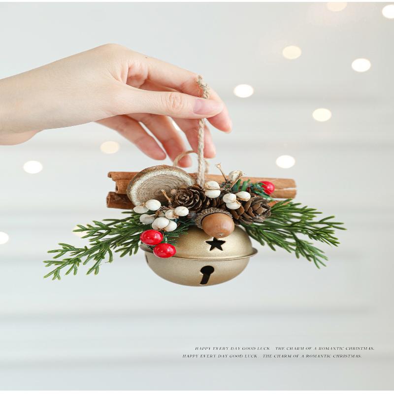 Noel Çanı Boynuzlar Fiyonk Kozalak Çan Karışık Kolye Noel Ağacı Vitrin Araba Asma Süsü