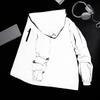New Night Reflective Jackets Double Fabric Windbreaker Hooded Jacket Men Hip Hop Dancer Singer Waterproof Zipper Coats Outwear