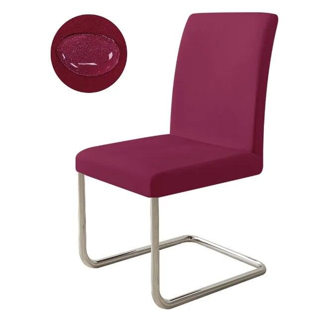 Elastic Waterproof Chair Cover Plain Spandex Dining Room Seat Cover Chair Protector for Restaurant Kitchen Banquet Seat Case
