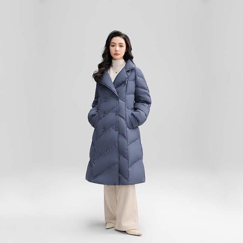 Yaya Women's Long Cinched-Waist Down Jacket