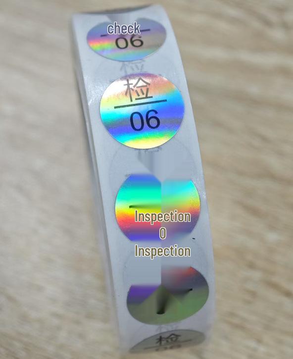 Transparent Self-Adhesive QC Pass Label - Round Laser Quality Inspection Sticker