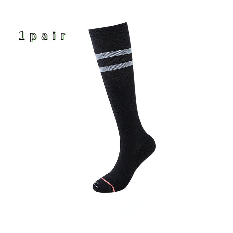 Velikost 35-39 Dámské High-Top Běžecký Maraton Trendy Ponožky Spodní část ručníku Jednobarevné Kompresní sportovní lýtkové ponožky