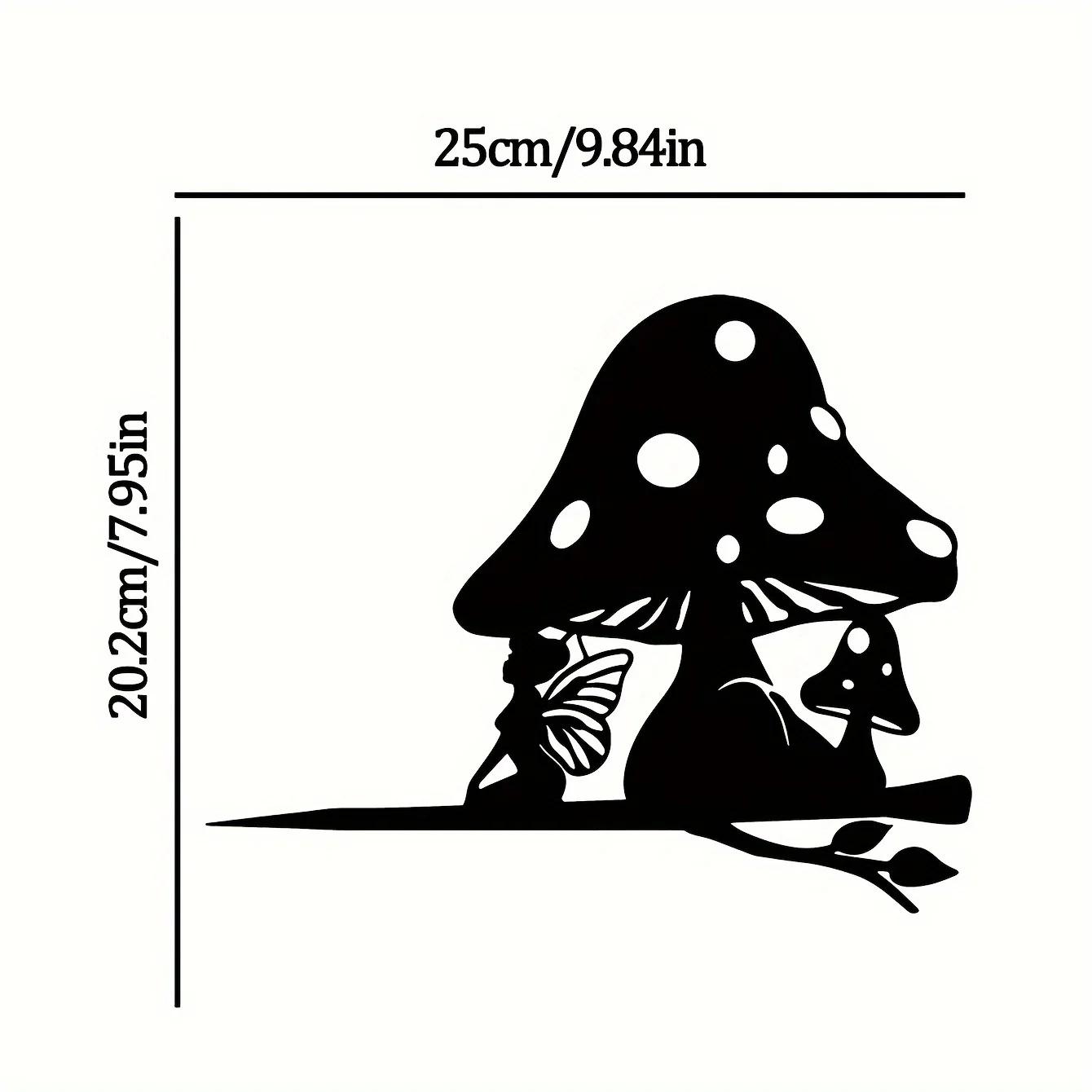 

Очаровательное Металлическое Настенное Искусство Эльфа-Гриба - Железный Силуэтный Садовый Колышек для Наружного Домашнего Декора, Двора, Патио и Сада бежевый