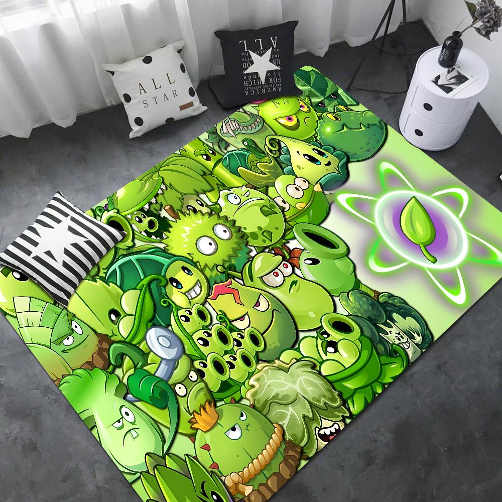 P-Plants-vs-Zombie Cartoon Door Mat Nordic Style Home Doormat Bathroom-Toilet Mats Bedroom Bedside Mats