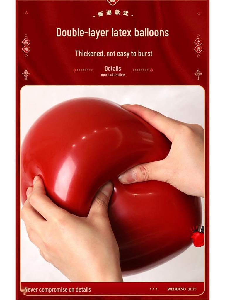 Outdoor Red Balloon Stands for Wedding Reception and Rural Roadside Decorations