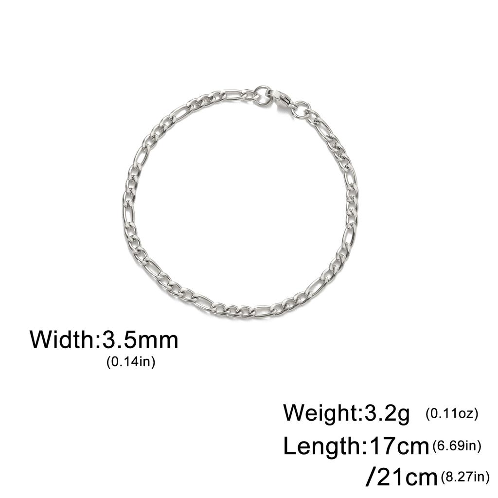 Chain Bracelet for Men Women Stainless Steel Width 3-10 MM Bracelets Punk Jewelry Couple Gift Pulsera Hombre New