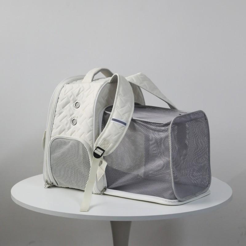 Portable Ventilated Pet Carrier Backpack Cats Small Dogs Up To 7kg Lightweight Travel Bag With Expandable Space