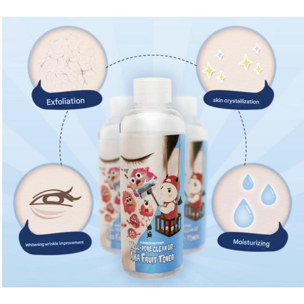 [ELIAZVECCA] Milk Piggy Hell-Pore Clean Up AHA Fruit Facial Toner 200ml