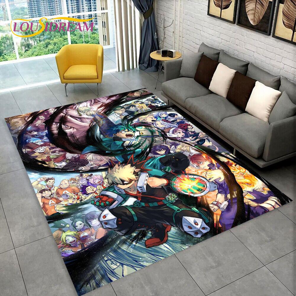 My Hero Academia, Japan Anime Area Rug,Carpets Rug for Living Room Bedroom Sofa Doormat Decoration,Kids Play Non-slip Floor Mat