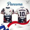 Panama Flag 3D Printed T-shirt Panama Outdoor Sports Soccer Training Jersey Unisex Quick Dry Breathable Casual Street Tops