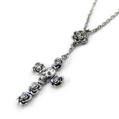 [J7735] - Designer Necklace 'Mystic Cross' Aged Metal
