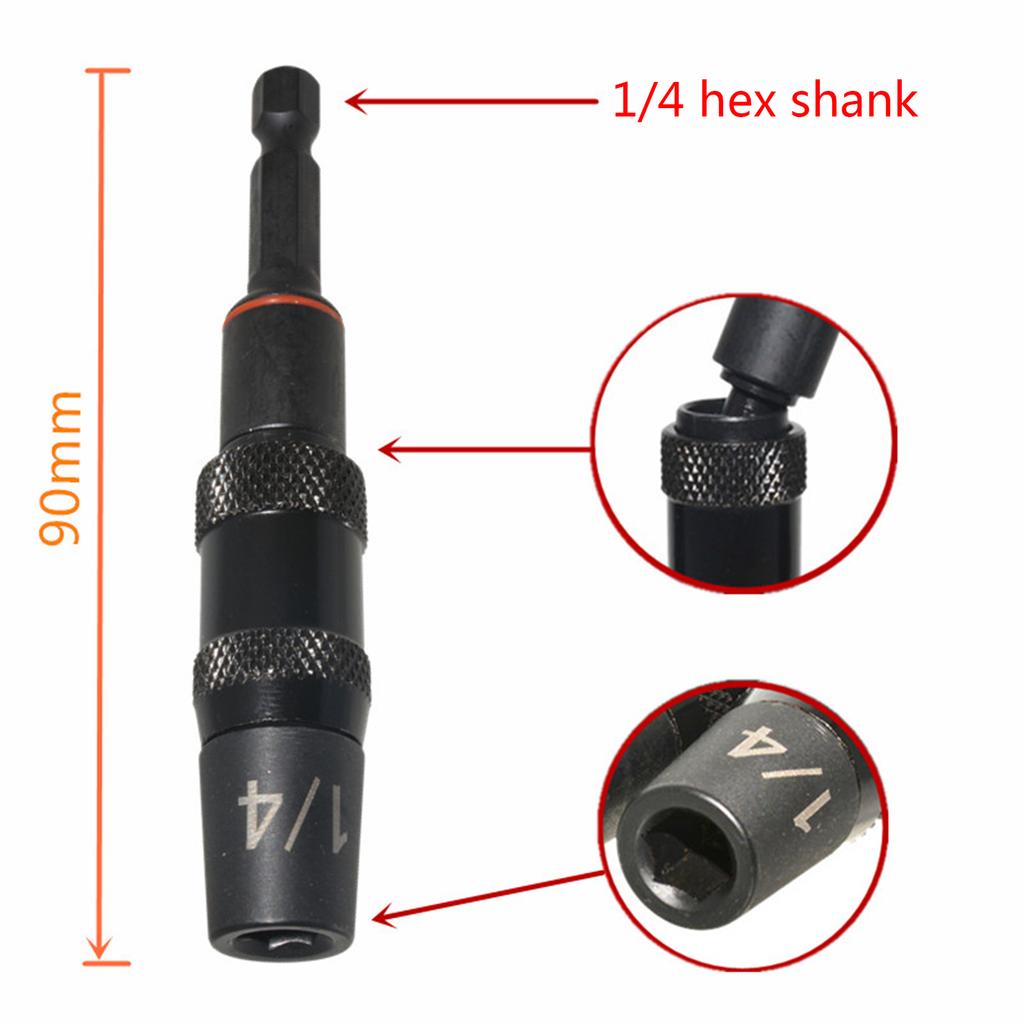 Praktischer Steckschlüssel-Adapter 1/4 3/8 5/16 Magnetischer Antriebsführer Sechskant-Verlängerungsstange Magnetischer Bithalter für enge Räume