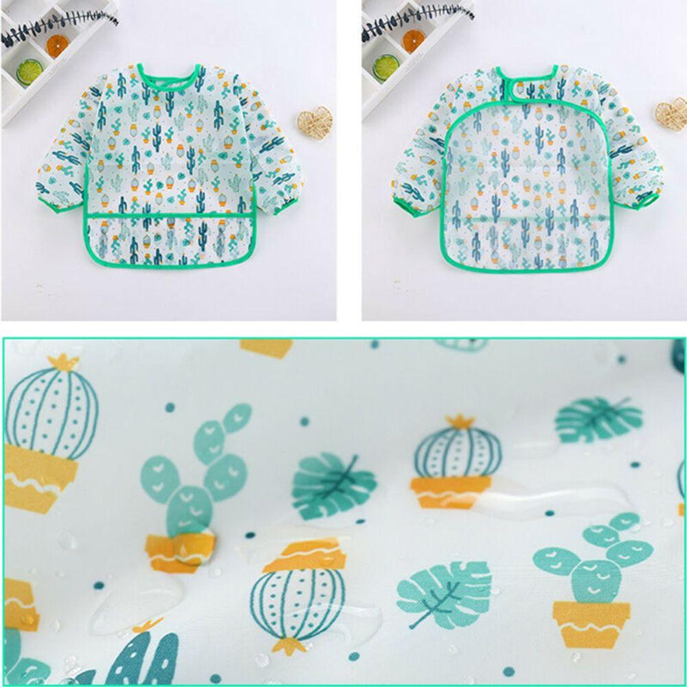 DIY Baby Baking Tool Long Sleeve Cartoon Paint Drawing Art Accessory Painting Apron Smock Kids Bib