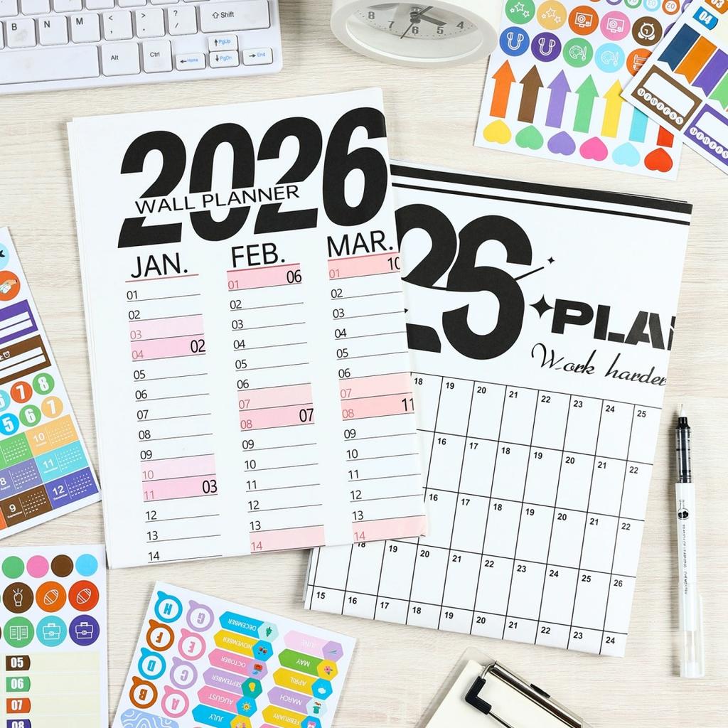Kalender Zeitplan 2026 Kalender Wandkalender To-Do Liste Zeitplan Geeignet für Büro Zuhause Schule