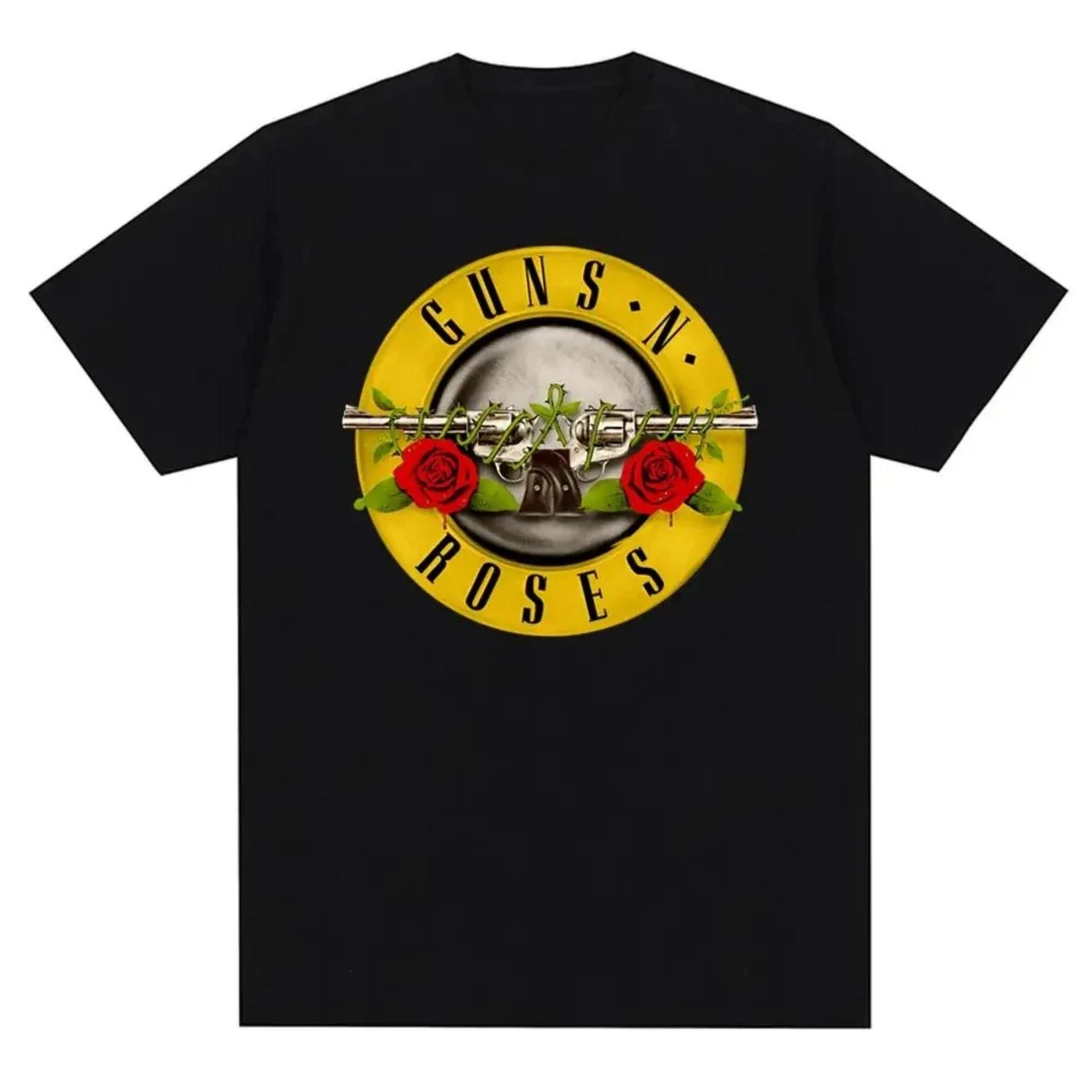 

2025 New Summer Fashion Guns N Roses Graphic Print T-Shirt Vintage Rock Band Streetwear Short Sleeve Fashion Crew Neck T-Shirt XXXXXL різнокольоровий