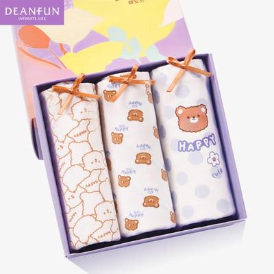 Deanfun Women's Cotton Mid-Waist Briefs 3-Pack