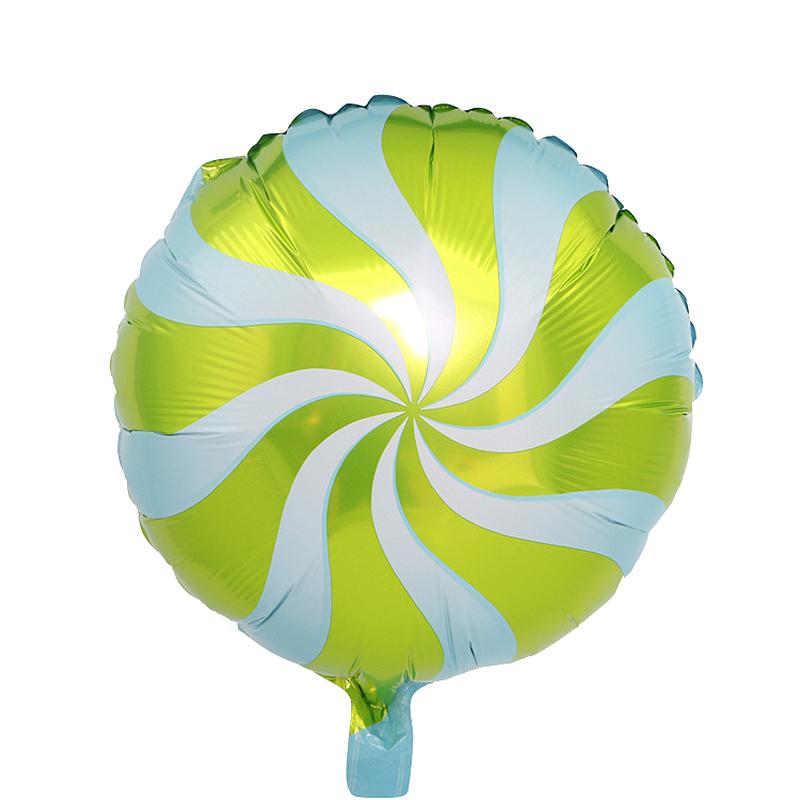 

2/5pcs Colorful Round Aluminum Foil Balloons Lollipop Windmill Helium Balloon Toy Baby Birthday Wedding Proposal Decor Supplies 18inch 2pcs зелёный