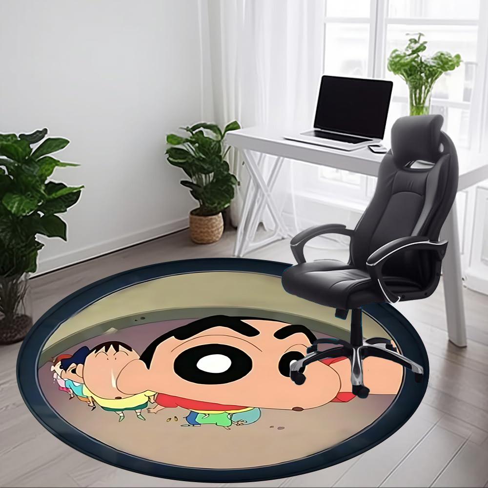 

1pc Crayon Shin-chan Characters Office Round Area Rug, Under Office Chairs Bedroom Living Room Home Decor, Room Decoa1022169 80cm by 80cm