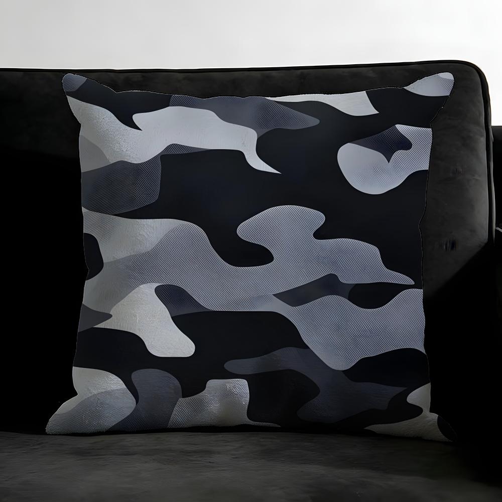 Camouflage Cushion Cover Pillowcase Ultra Soft Skin Friendly Fabric Cloud Like Comfort & Concealed Zipper