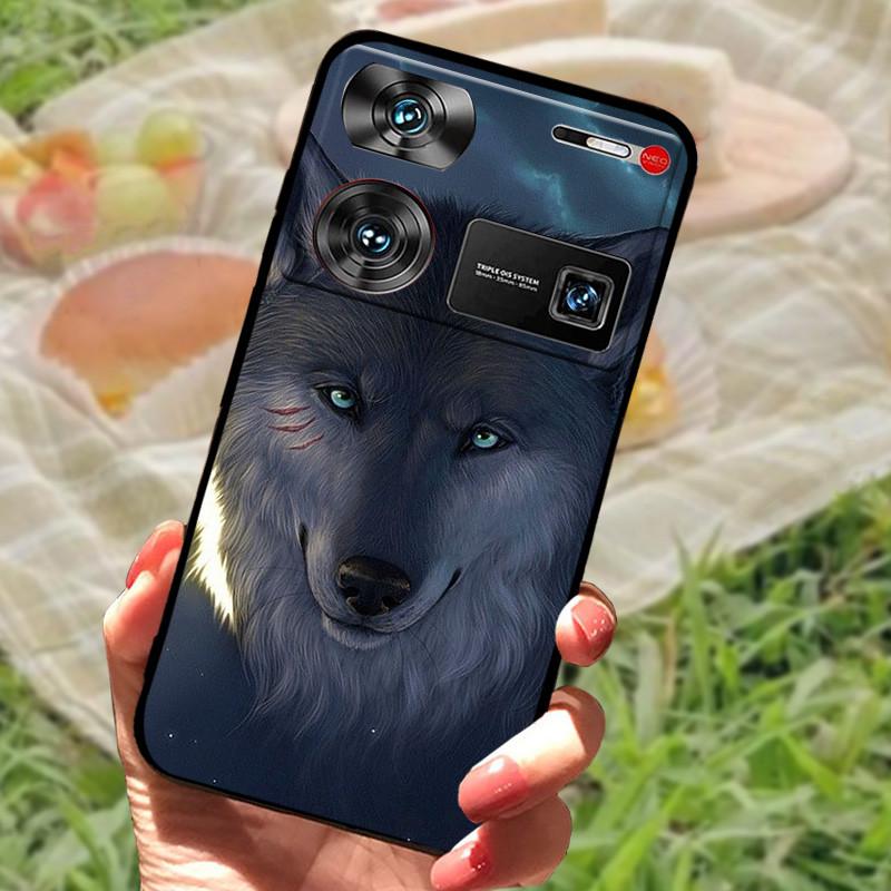 Shockproof Funda For ZTE Nubia Z60 Ultra Case Silicon Black Soft Bumper for Nubia Z60 Ultra Phone Cases Z60Ultra Cartoon Shell