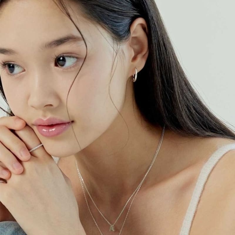 Murmur [925silver]Shine Hoop Earrings