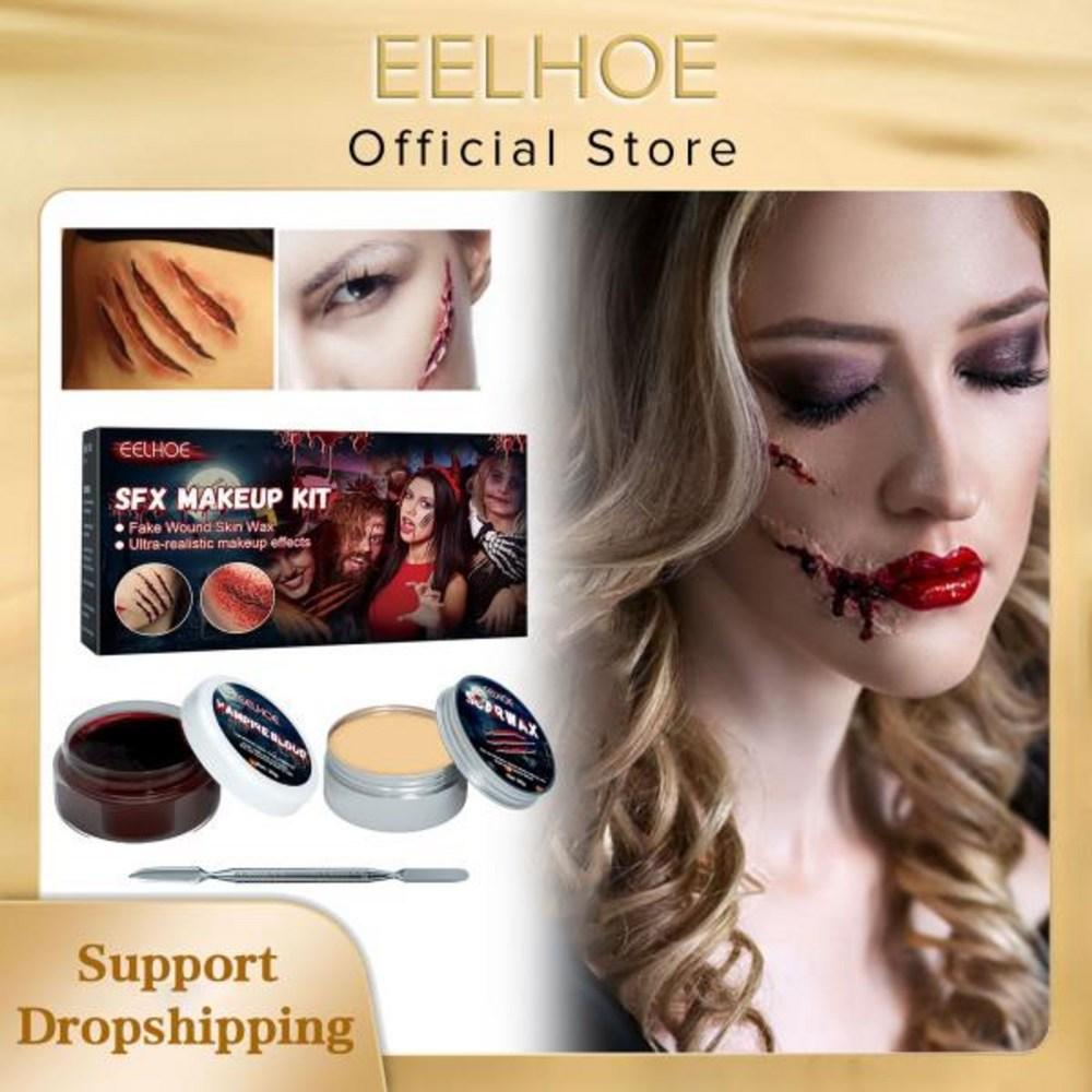 EELHOE SFX Makeup Kit Scar Wax Halloween Stage Fake Wound Skin Party Blood Painting Special Effect Set, 1 Set, 1 Piece