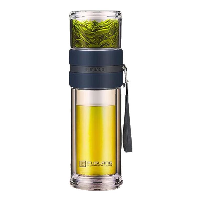 Fuguang Zijin Tea Master Double-Layer Glass Infuser Cup