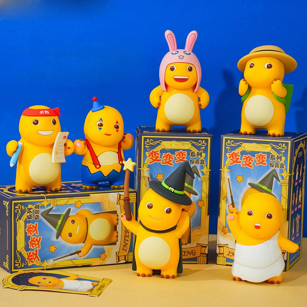 6PCS Milkosaurus Dinosaur, Cute Cartoon Yellow Dinosaur Model, Suitable For Home Decoration, Suitable For Party Animation Gift Toys (random Delivery)