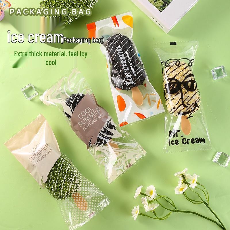 Sacchetto trasparente usa e getta per packaging ghiaccioli per dessert fatti in casa