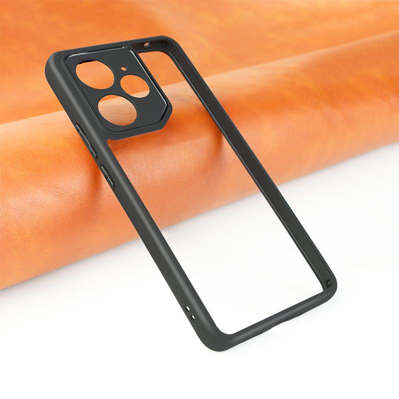 

Для чехла Realme Neo7 Чехол Realme Neo 7 Мягкий ТПУ-фрейм ПК Прочный бампер Щит Защитные задние чехлы для телефона На Realme Neo7 Funda For Realme Neo7 чёрный