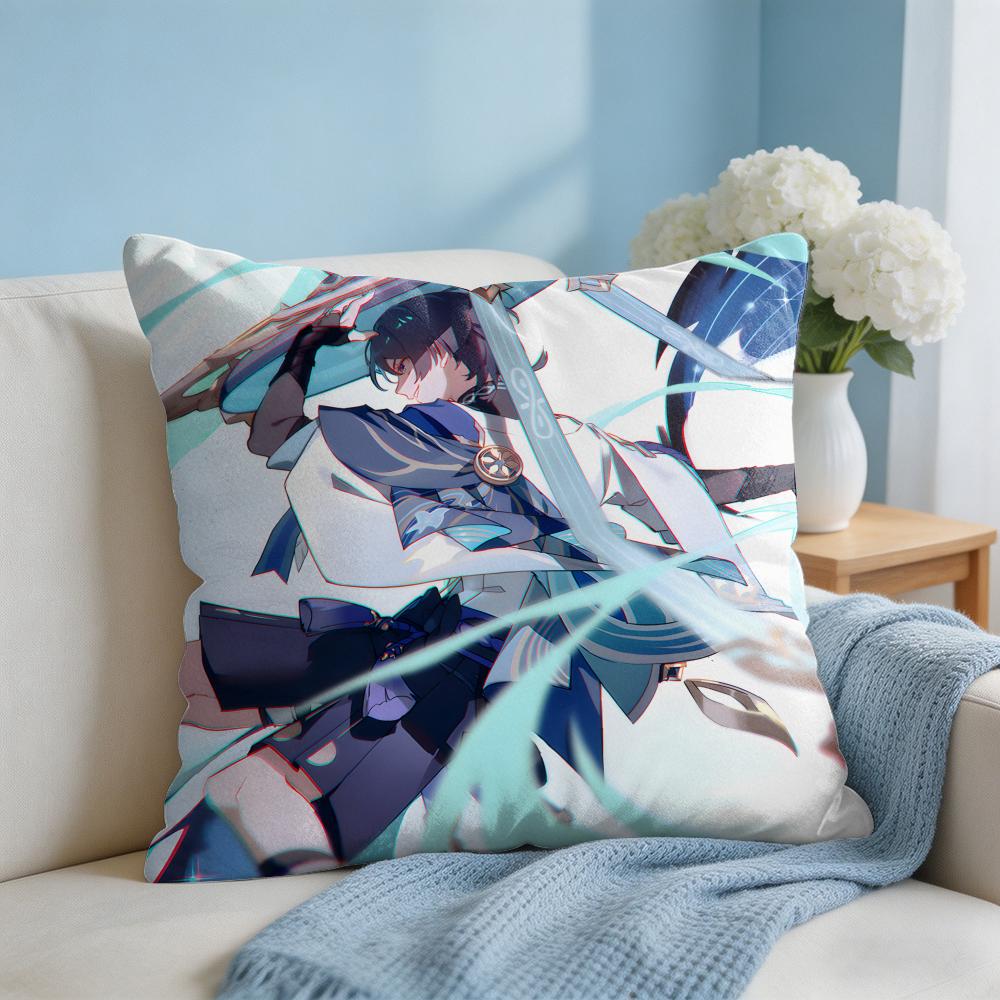 Scaramouche Genshin Impact Cushion Cover Square Pillow Bedroom Sofa Leisure Comfort Living Room Home Decoration X