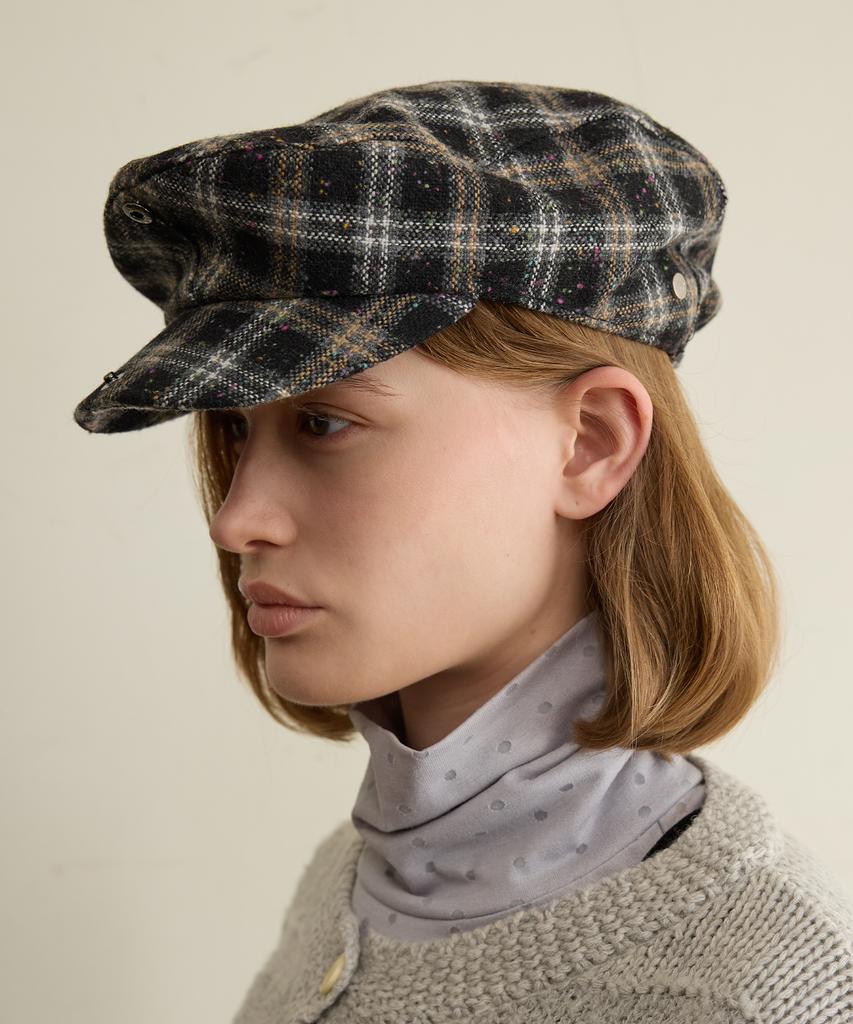 FUNFROMFUN Check Hunting Cap, Black