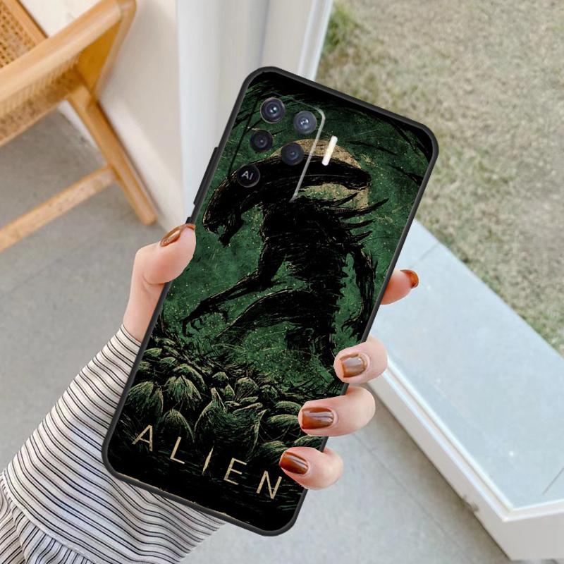 Alien Predator Case For Oppo A60 A80 A40 A17 A57 A77 A74 A54 A94 A78 A98 A18 A38 A58 A96 A76 A16 A15 A5 Pro