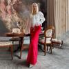 Women Long Leopard Print Ankel-Length Skirts High Waist