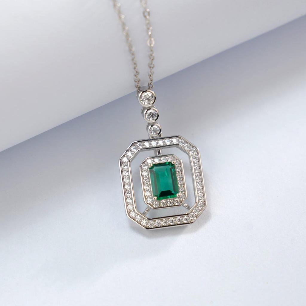 S925 Sterling Silver Cultured Pearl Necklace for Women - Square Design, Retro Fashion, Light Luxury, High-End Feel