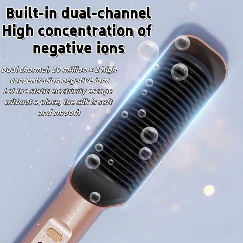 Multifunctional Styling Comb for Straight Curly and Soft Hair Temperature Control Rapid Heating Hair Straightener and Curler Too